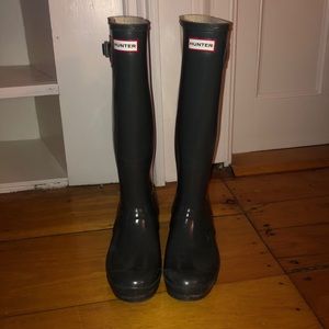gray hunter rain boots